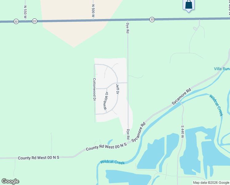 map of restaurants, bars, coffee shops, grocery stores, and more near 801 Jeff Drive in Kokomo