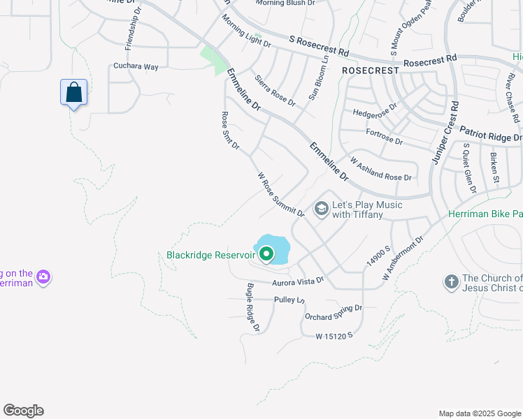 map of restaurants, bars, coffee shops, grocery stores, and more near 14812 South Alden View Drive in Herriman