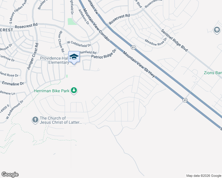 map of restaurants, bars, coffee shops, grocery stores, and more near 4549 West Thorley Drive in Herriman