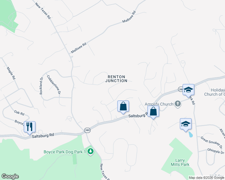 map of restaurants, bars, coffee shops, grocery stores, and more near 212 Red Oak Drive in Pittsburgh