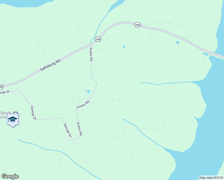 map of restaurants, bars, coffee shops, grocery stores, and more near 349 Hunters Lane in Export