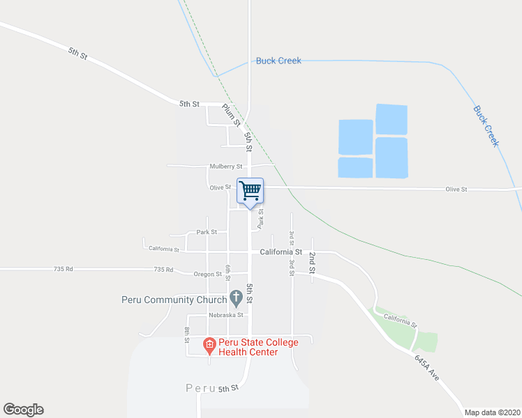 map of restaurants, bars, coffee shops, grocery stores, and more near 400 Park Street in Peru