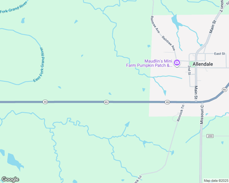 map of restaurants, bars, coffee shops, grocery stores, and more near 27579 Missouri 46 in Grant City