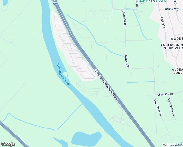 map of restaurants, bars, coffee shops, grocery stores, and more near 8684-8756 Shoreline Drive in Redding