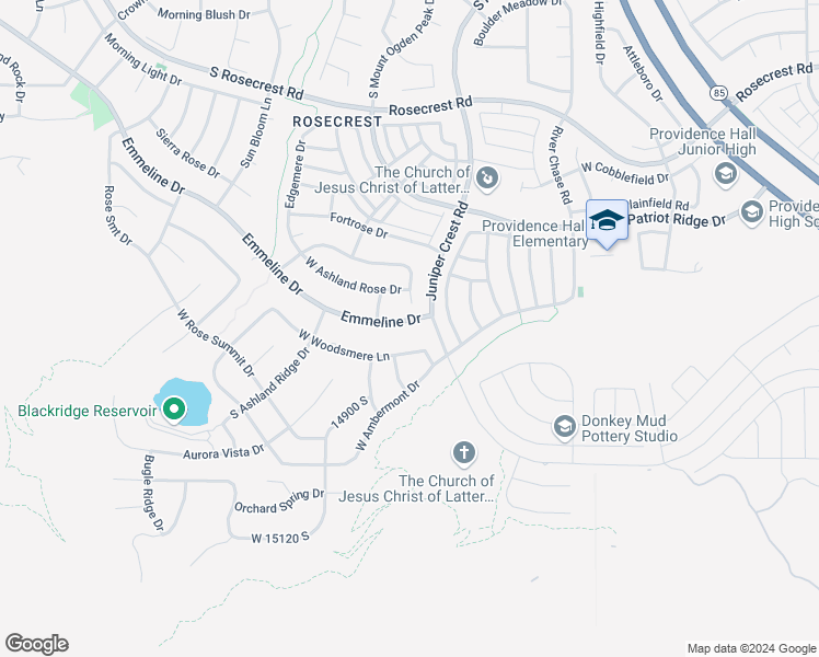 map of restaurants, bars, coffee shops, grocery stores, and more near 5079 Emmeline Drive in Herriman