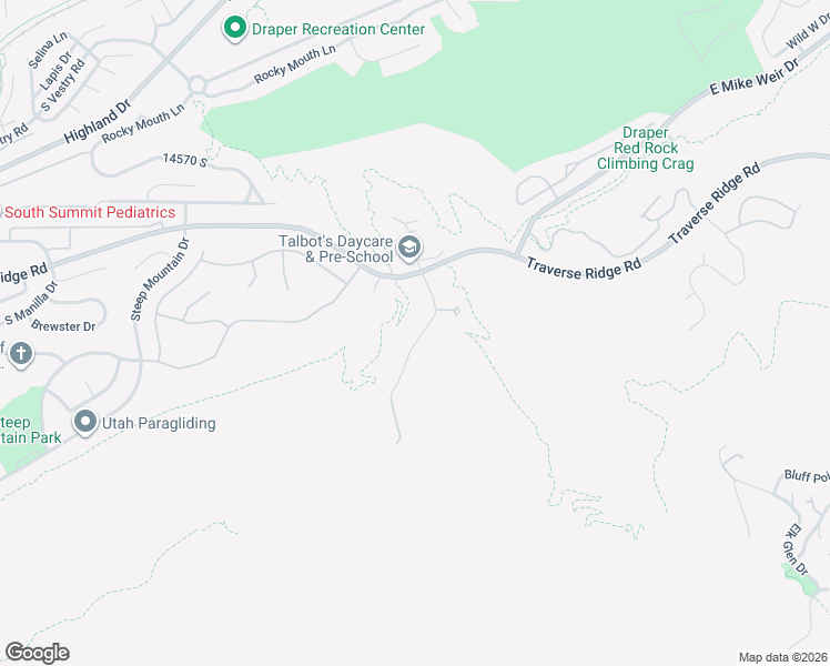 map of restaurants, bars, coffee shops, grocery stores, and more near 14794 East Vintage View Lane in Draper