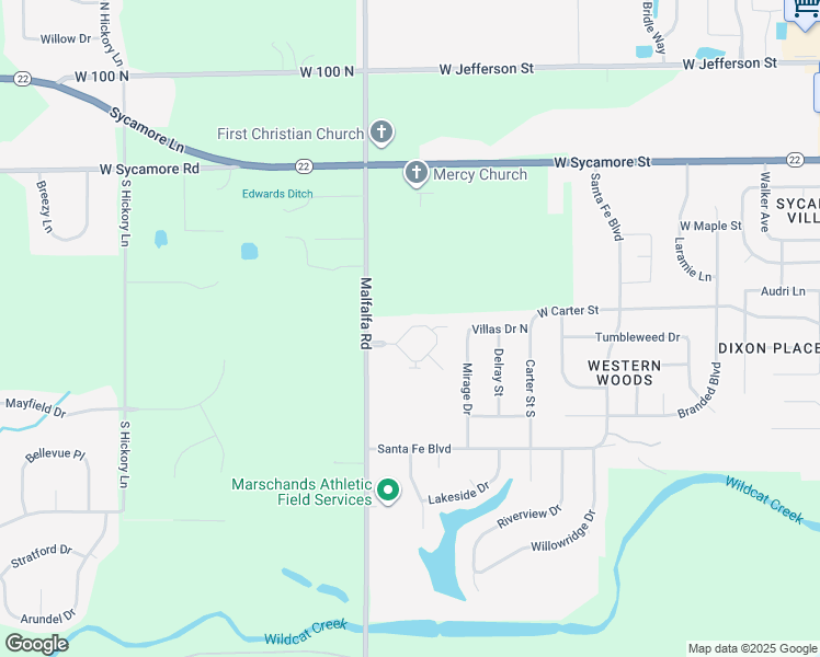 map of restaurants, bars, coffee shops, grocery stores, and more near 836 Harvest Drive in Kokomo