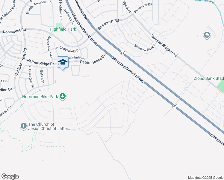 map of restaurants, bars, coffee shops, grocery stores, and more near 4474 West Thorley Drive in Herriman