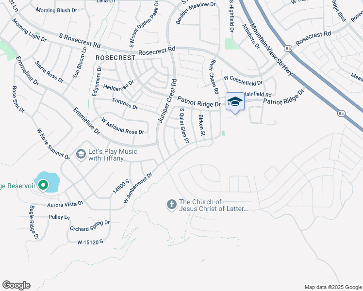 map of restaurants, bars, coffee shops, grocery stores, and more near 14743 Tangle Hill Road in Herriman