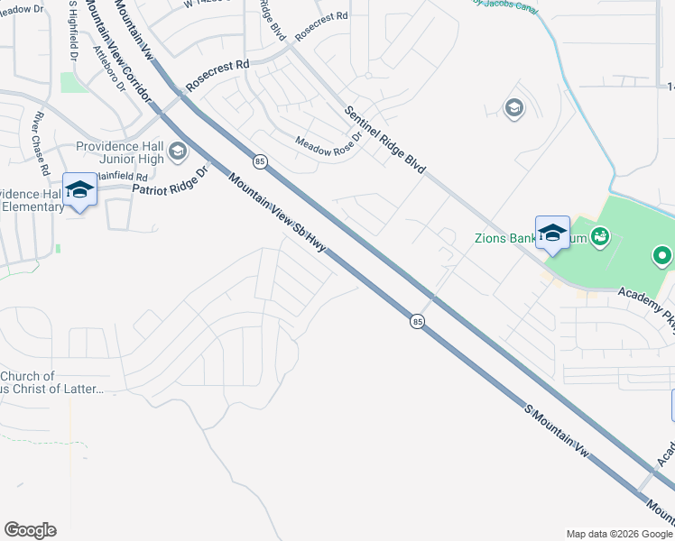 map of restaurants, bars, coffee shops, grocery stores, and more near 4274 West Hemsley Lane in Herriman