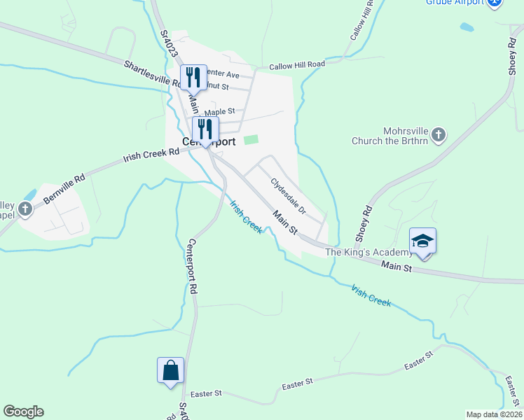 map of restaurants, bars, coffee shops, grocery stores, and more near 1930 Main Street in Mohrsville
