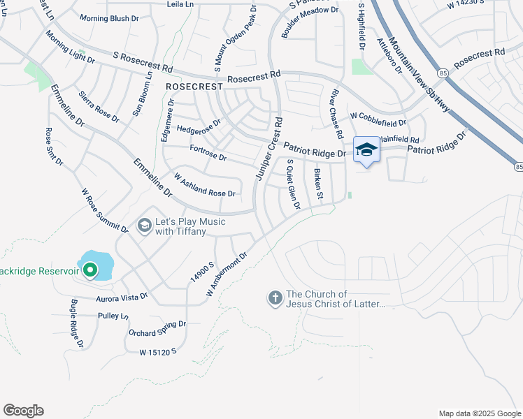 map of restaurants, bars, coffee shops, grocery stores, and more near 14762 South Desert Sage Drive in Herriman