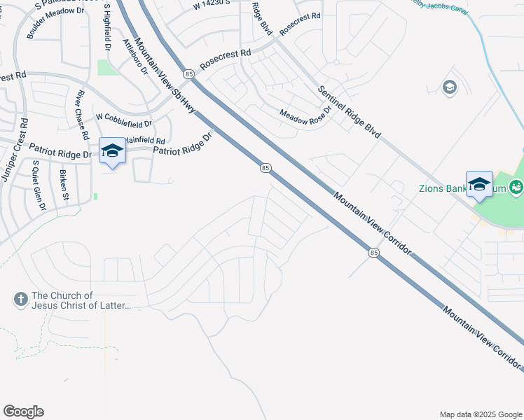 map of restaurants, bars, coffee shops, grocery stores, and more near 4359 W Nash Ln in Herriman