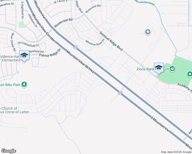 map of restaurants, bars, coffee shops, grocery stores, and more near 4284 West Hemsley Lane in Herriman