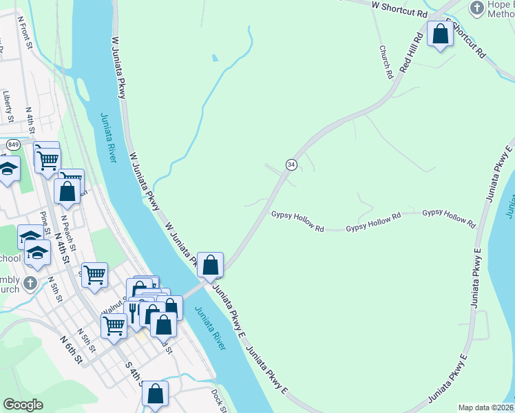 map of restaurants, bars, coffee shops, grocery stores, and more near 35 Red Hill Road in Newport