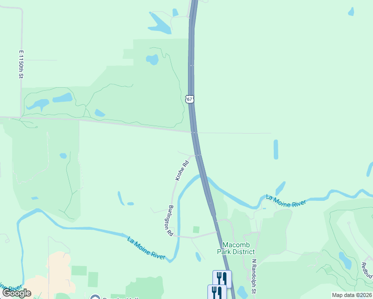 map of restaurants, bars, coffee shops, grocery stores, and more near 408 Hurst Drive in Macomb