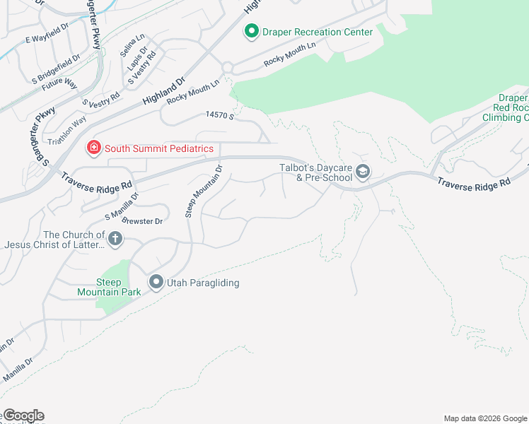 map of restaurants, bars, coffee shops, grocery stores, and more near 713 Draper Heights Way in Draper