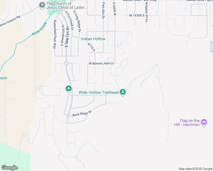 map of restaurants, bars, coffee shops, grocery stores, and more near 6651 West Sky Bird Circle in Herriman