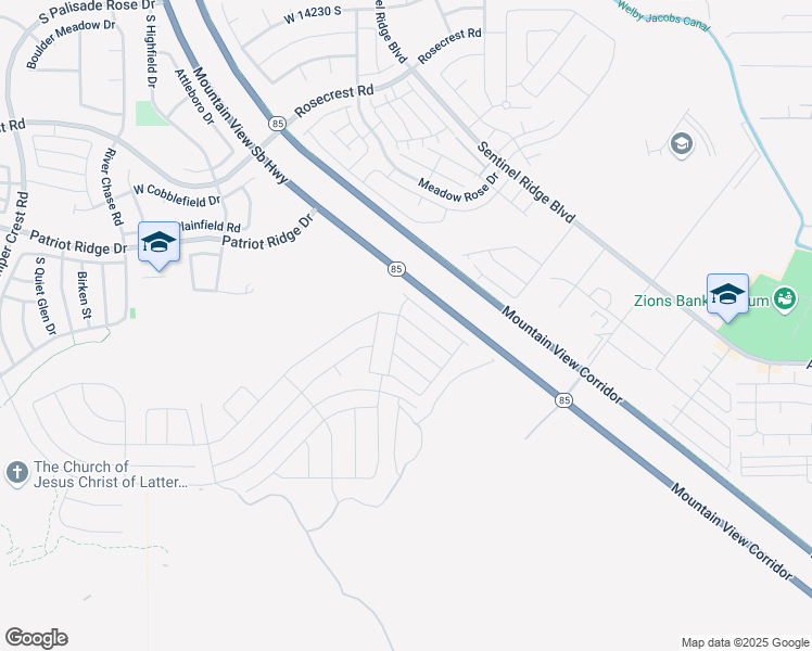 map of restaurants, bars, coffee shops, grocery stores, and more near 4359 W Nash Ln in Herriman