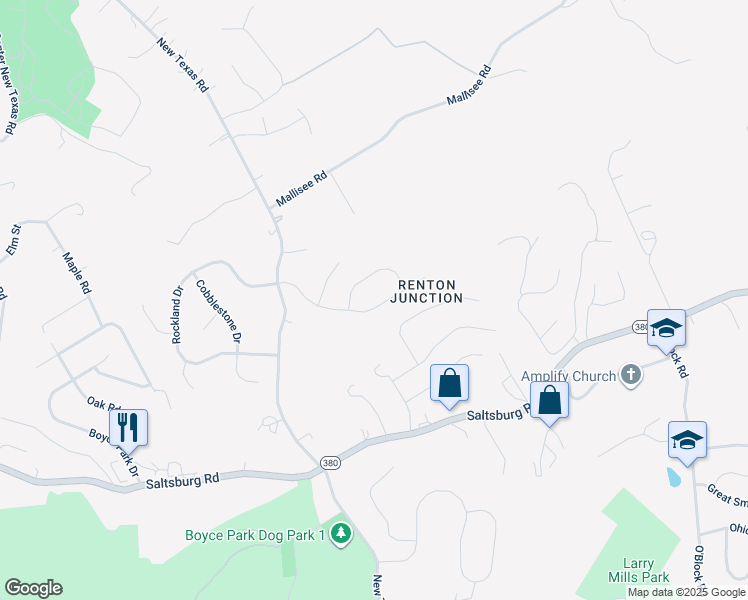 map of restaurants, bars, coffee shops, grocery stores, and more near 1738 Briarwood Lane in Pittsburgh