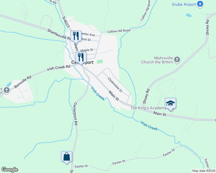 map of restaurants, bars, coffee shops, grocery stores, and more near 1930 Main Street in Mohrsville