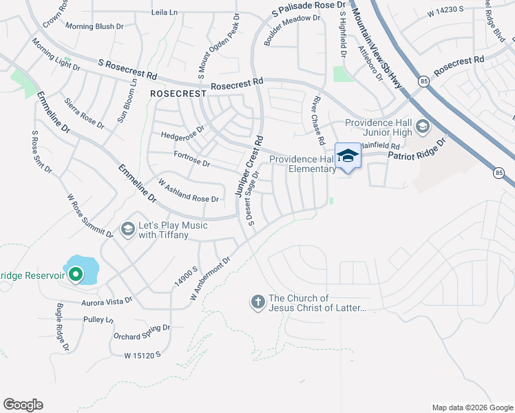 map of restaurants, bars, coffee shops, grocery stores, and more near 14738 Tangle Hill Road in Herriman