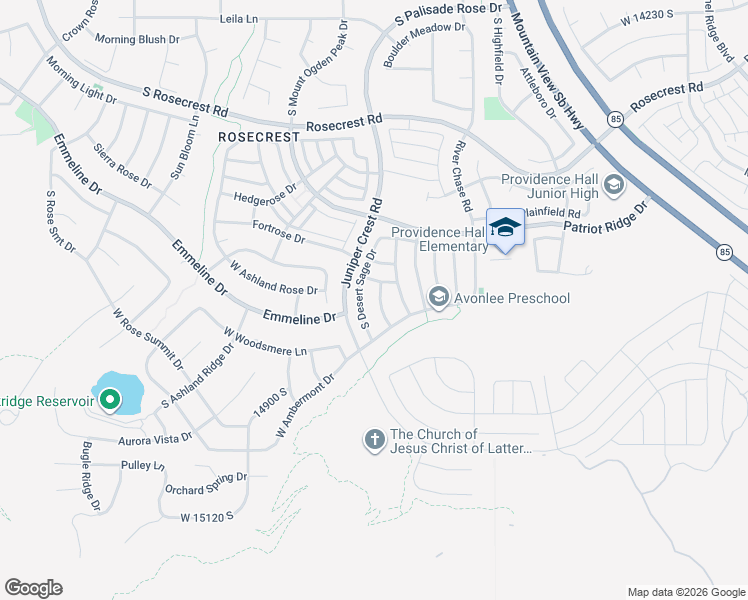 map of restaurants, bars, coffee shops, grocery stores, and more near 14743 Tangle Hill Road in Herriman