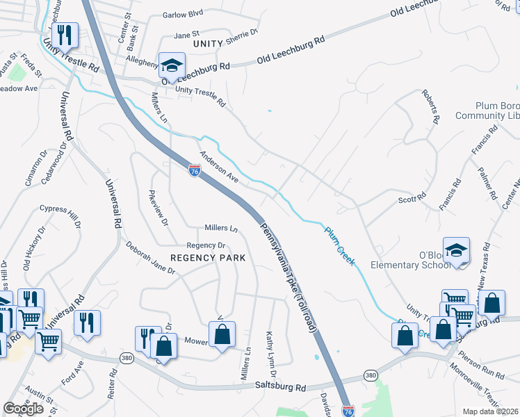 map of restaurants, bars, coffee shops, grocery stores, and more near 700 Anderson Avenue in Pittsburgh