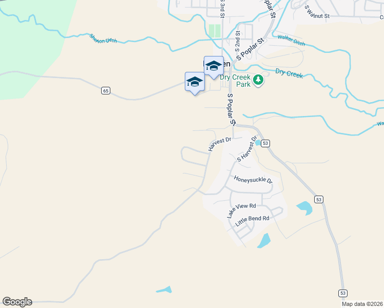 map of restaurants, bars, coffee shops, grocery stores, and more near 403 Clover Circle in Hayden
