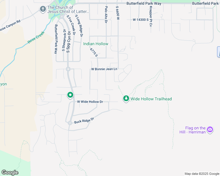 map of restaurants, bars, coffee shops, grocery stores, and more near 6644 West Sky Bird Circle in Herriman
