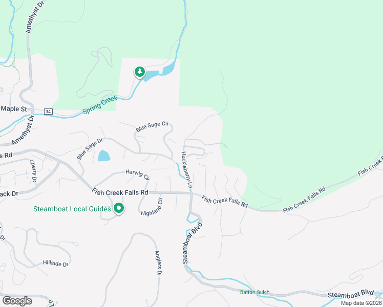 map of restaurants, bars, coffee shops, grocery stores, and more near 1776 Harmony Lane in Steamboat Springs