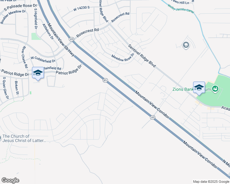 map of restaurants, bars, coffee shops, grocery stores, and more near 4314 West Hemsley Lane in Herriman