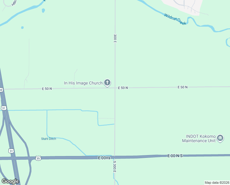 map of restaurants, bars, coffee shops, grocery stores, and more near 300 East 50 North in Kokomo