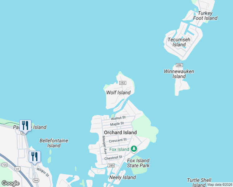 map of restaurants, bars, coffee shops, grocery stores, and more near in Logan County