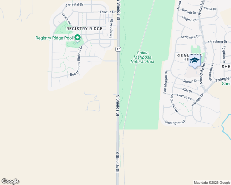 map of restaurants, bars, coffee shops, grocery stores, and more near 7315 South Shields Street in Fort Collins