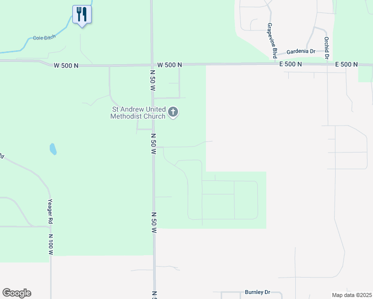 map of restaurants, bars, coffee shops, grocery stores, and more near 369 West Big Pine Drive in Lafayette