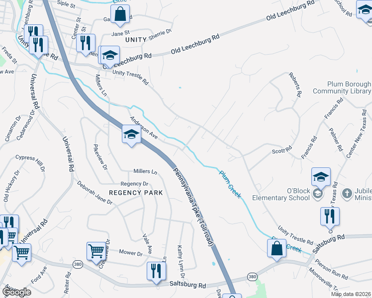 map of restaurants, bars, coffee shops, grocery stores, and more near 709 Anderson Avenue in Pittsburgh