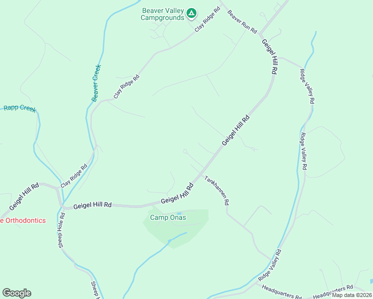 map of restaurants, bars, coffee shops, grocery stores, and more near 570-574 Geigel Hill Rd in Bucks