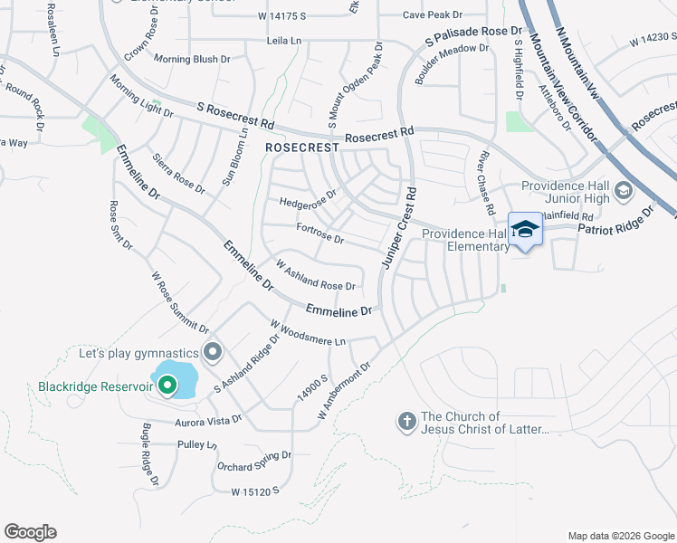 map of restaurants, bars, coffee shops, grocery stores, and more near 5123 West Sienna Rose Drive in Herriman