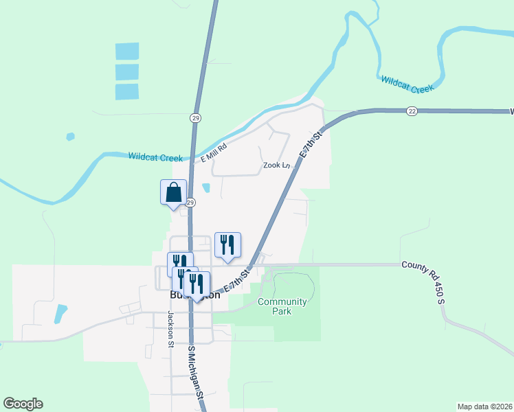 map of restaurants, bars, coffee shops, grocery stores, and more near in Burlington