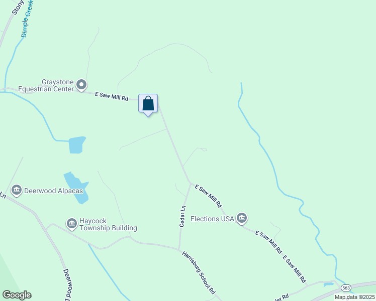 map of restaurants, bars, coffee shops, grocery stores, and more near 1765 East Saw Mill Road in Quakertown