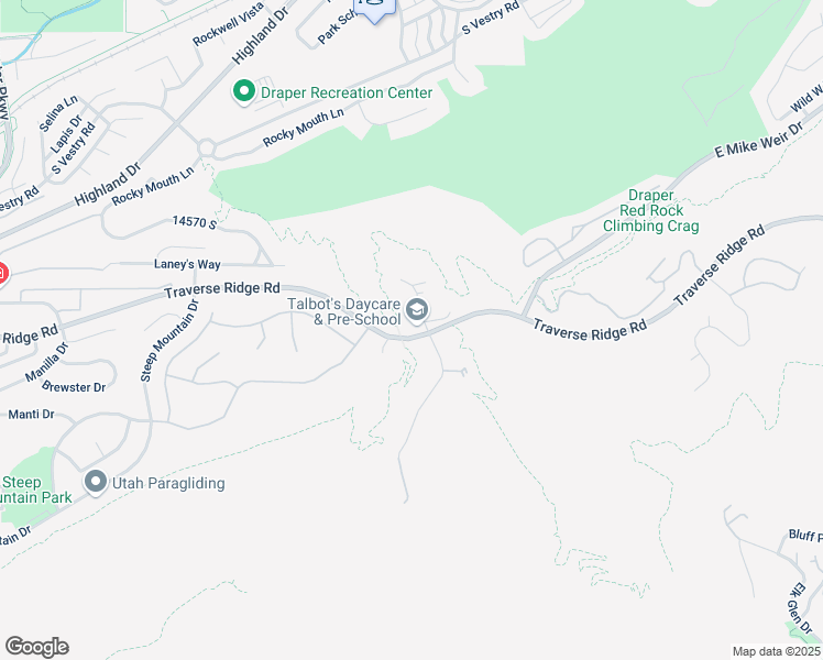 map of restaurants, bars, coffee shops, grocery stores, and more near 902 Rosebud Court in Draper