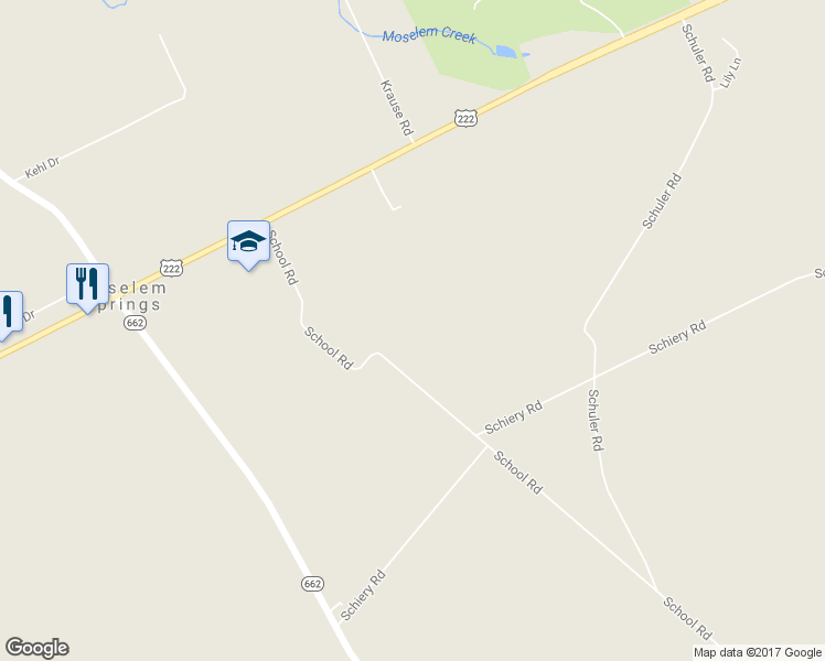 map of restaurants, bars, coffee shops, grocery stores, and more near 399 School Road in Fleetwood
