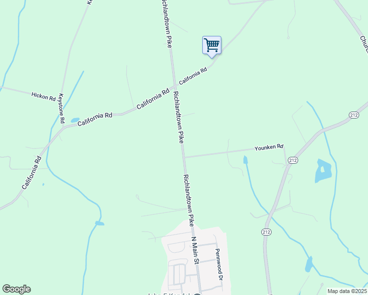 map of restaurants, bars, coffee shops, grocery stores, and more near 1329 Richlandtown Pike in Quakertown