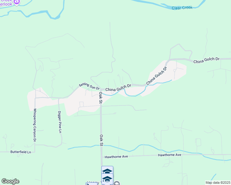 map of restaurants, bars, coffee shops, grocery stores, and more near 16283 China Gulch Drive in Anderson