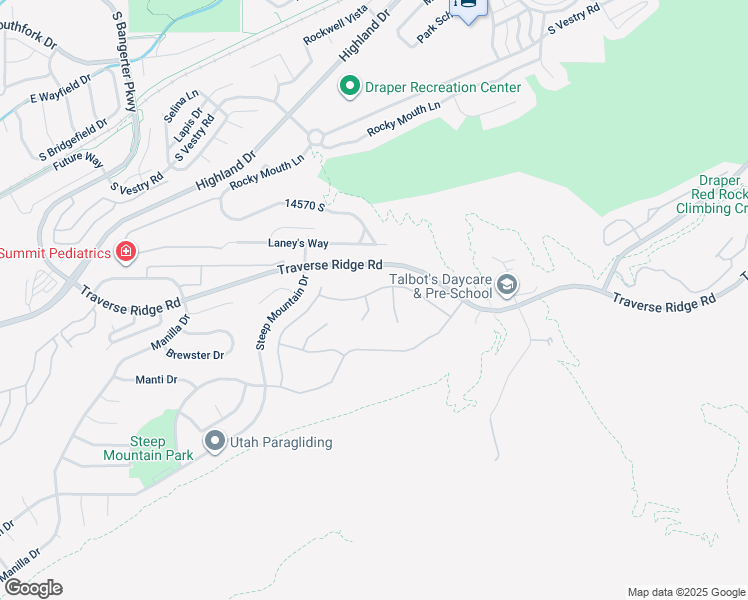 map of restaurants, bars, coffee shops, grocery stores, and more near 14687 Nestled Cove in Draper