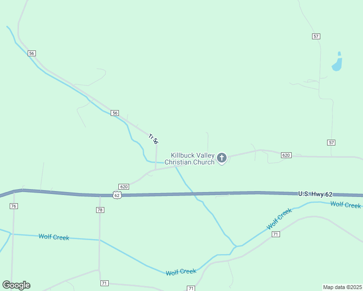 map of restaurants, bars, coffee shops, grocery stores, and more near 10609 County Highway 620 in Killbuck