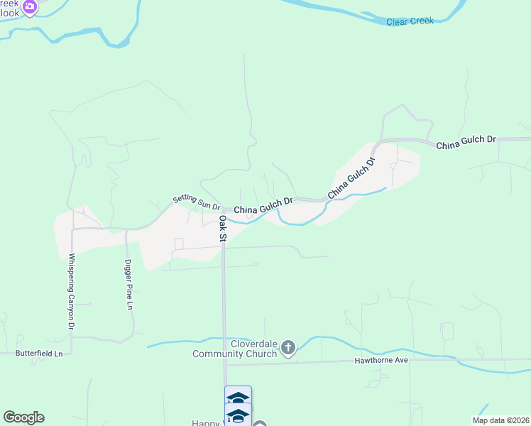 map of restaurants, bars, coffee shops, grocery stores, and more near 16315 China Gulch Drive in Anderson