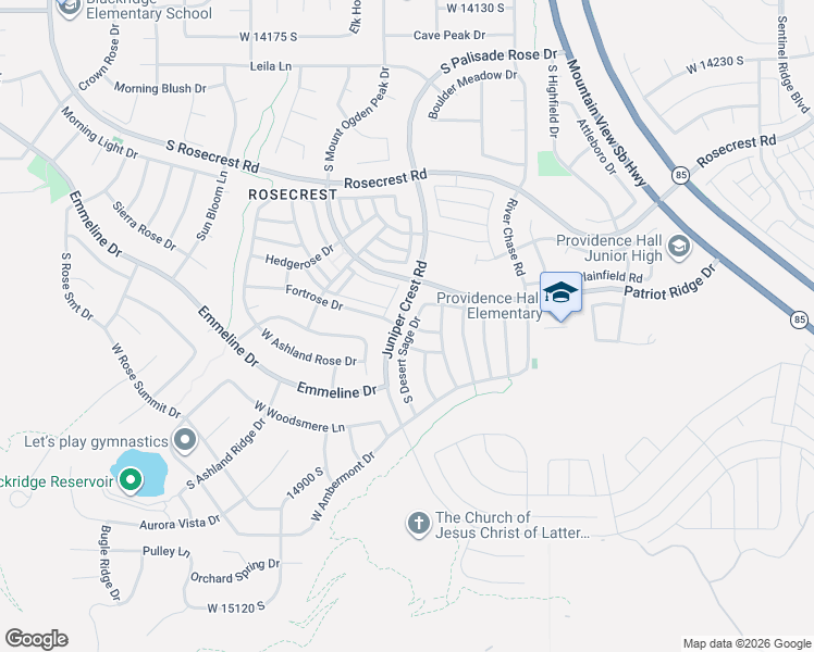 map of restaurants, bars, coffee shops, grocery stores, and more near 5127 West Fortrose Drive in Herriman