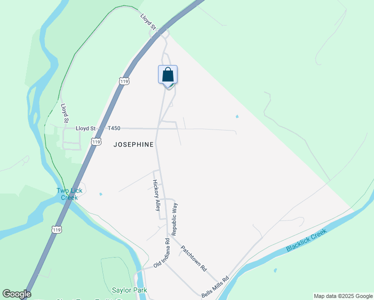 map of restaurants, bars, coffee shops, grocery stores, and more near 336 Barrondale Road in Blairsville